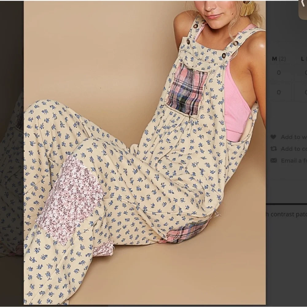 POL Cream, Blue, Pink Jumpsuit
Gr8 condition
height-adjustable 
nonsmoking home - Picture 6 of 7